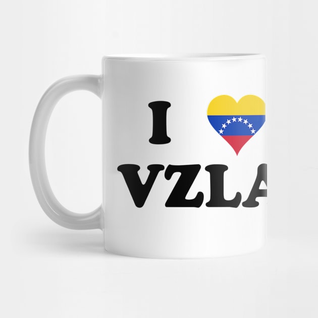 I Love VZLA - Camiseta Bandera Corazon Venezuela by Brobocop